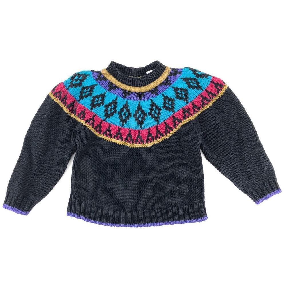 90s Fair Isle Sahara Club Sweater 1990s Vintage Girls 6